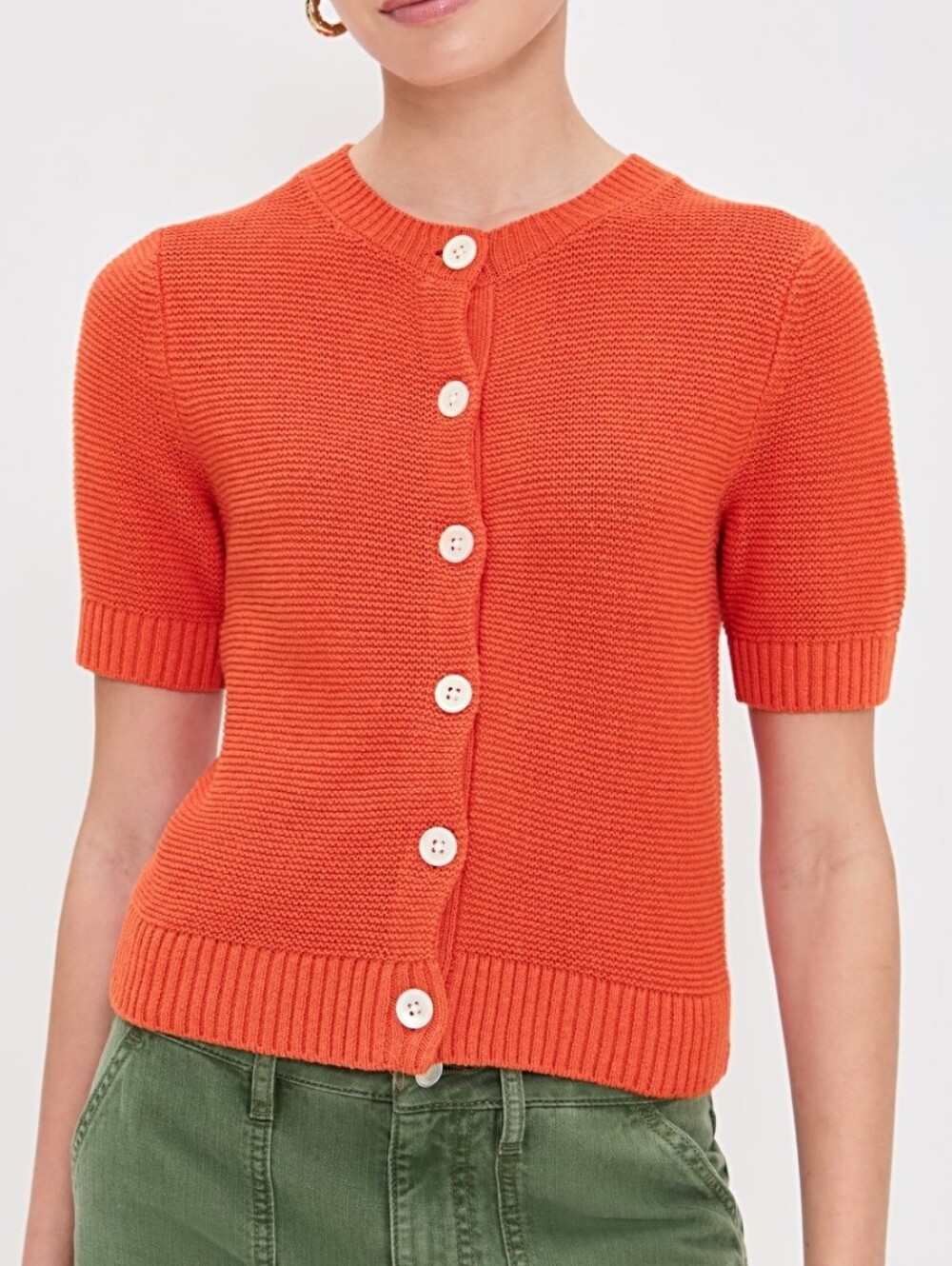 Alex Mill Elle Knit Sweater Linen Cotton Pureed Pumpkin Orange Size Small